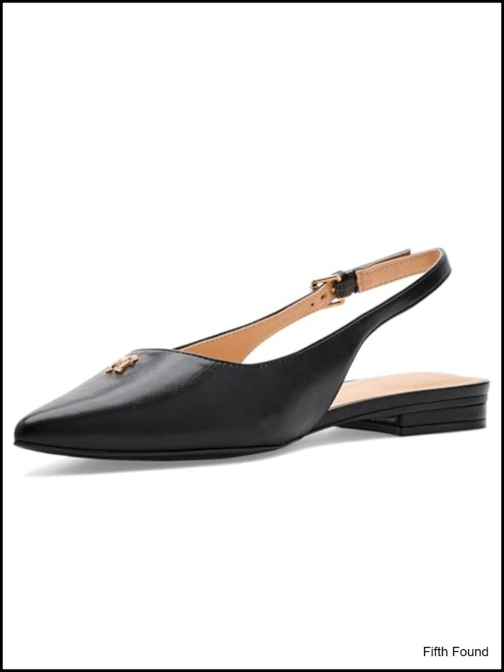 Faux Leather Pointed Toe Slingback Block Heel Party Shoes